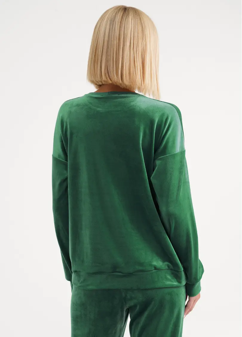 Світшот з велюру SOFT WINTER 4405/080 emerald (зелений)