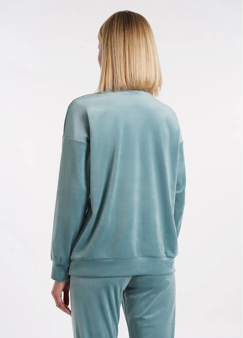 Світшот з велюру SOFT WINTER 4405/080 mint (блакитний)