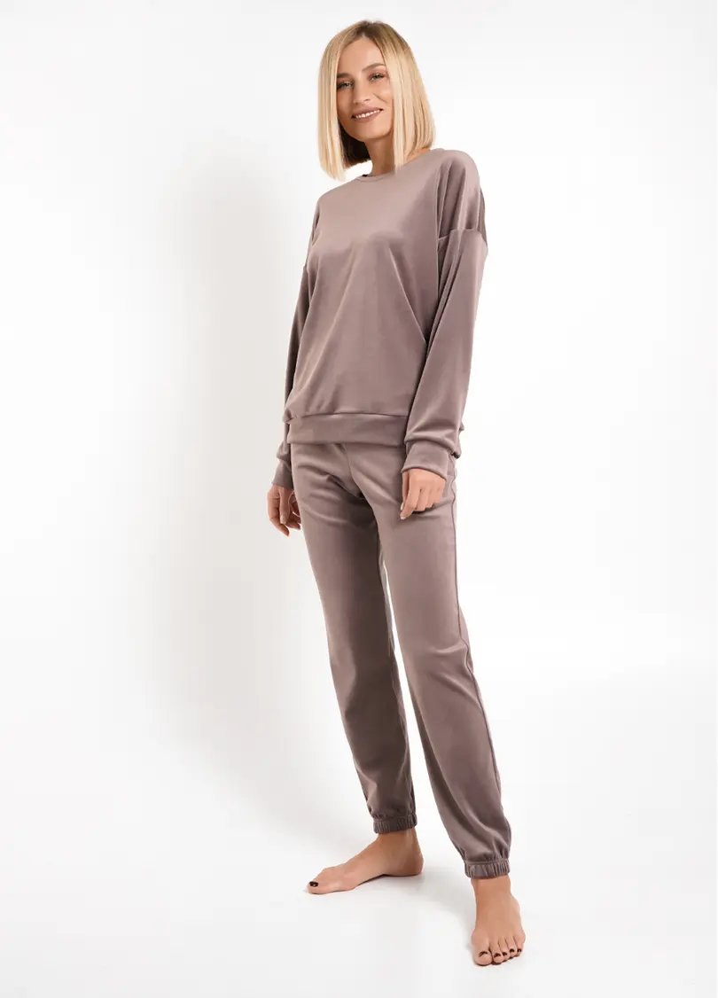 Світшот з велюру SOFT WINTER 4405/080 taupe (коричневий)