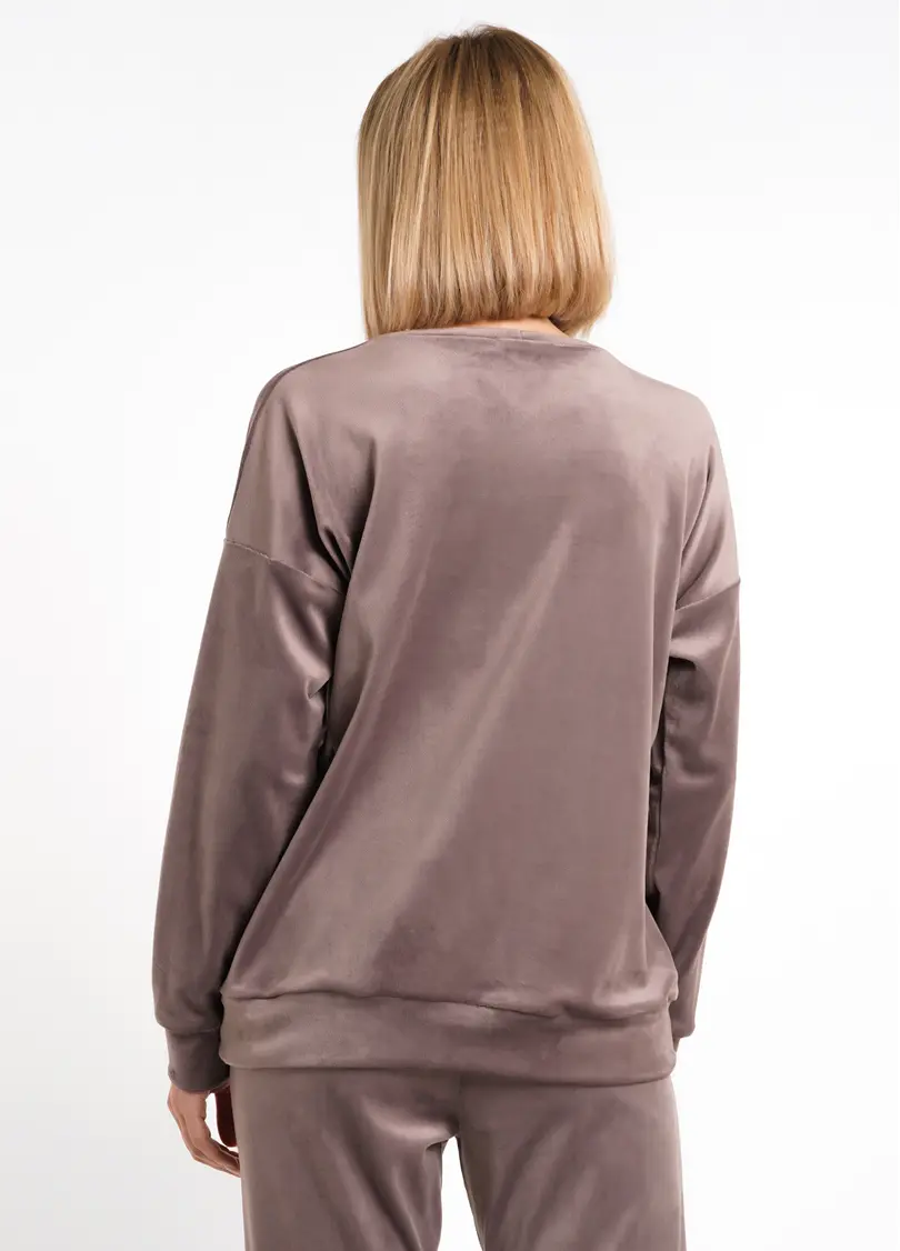 Світшот з велюру SOFT WINTER 4405/080 taupe (коричневий)