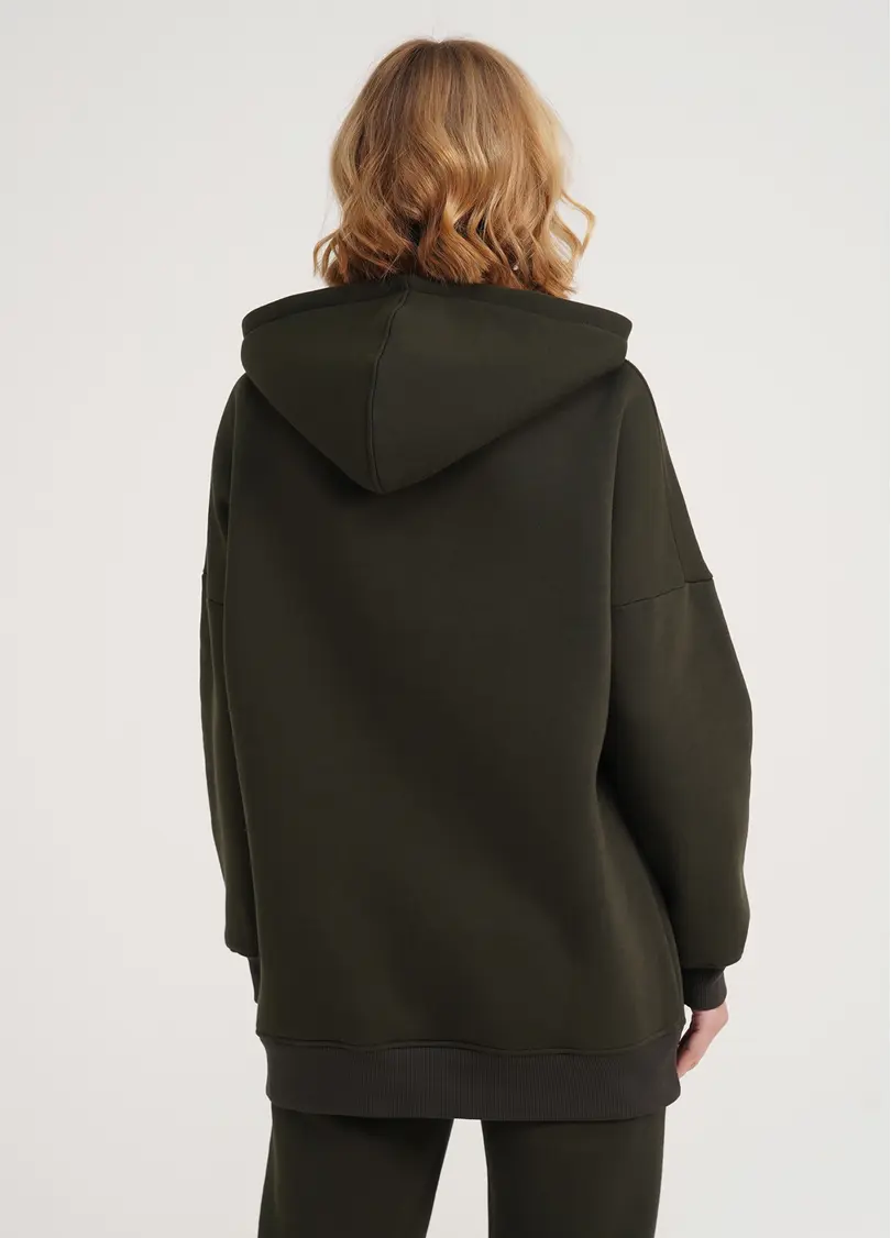 Худі на флісі SPORT STYLE 4414/170 khaki (хакі)