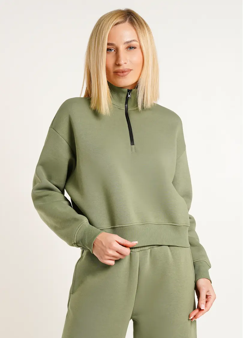 Світшот на блискавці SPORT STYLE 4416/170 olive (зелений)