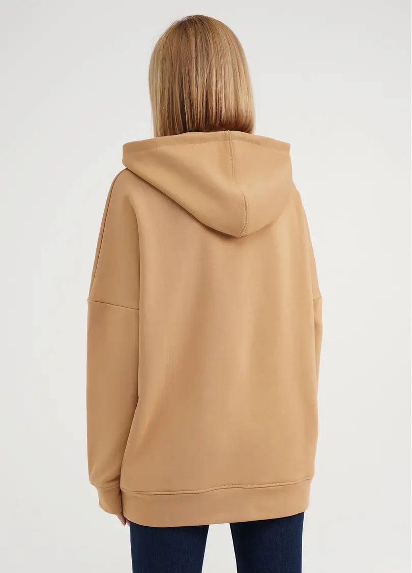 Худі з бавовни STREET STYLE 4414/160 mustard (бежевий)