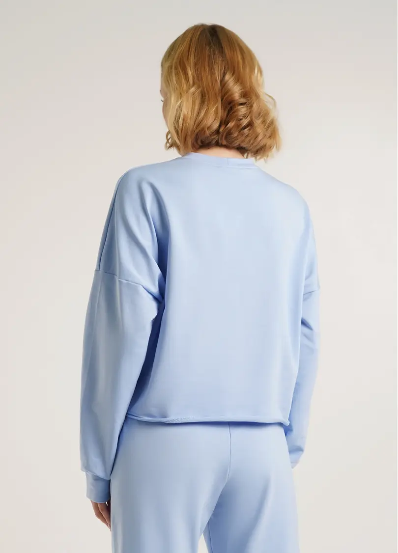 Світшот укорочений з необробленим краєм STREET STYLE 4415/180 blue (блакитний)