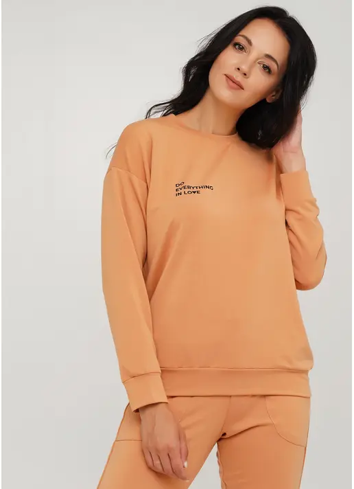 Жіночий спортивний світшот SWEATSHIRT SPORT 4408/010 (карамельний)