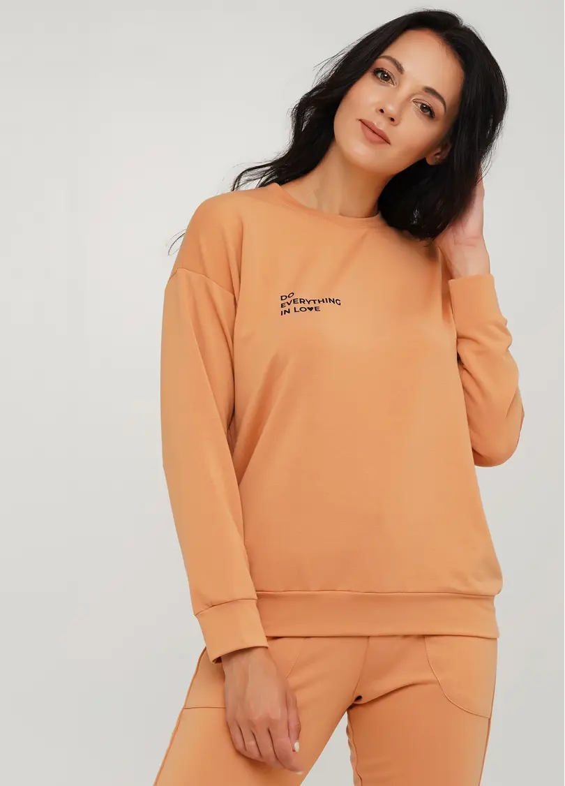 Жіночий спортивний світшот SWEATSHIRT SPORT 4408/010 (карамельний)