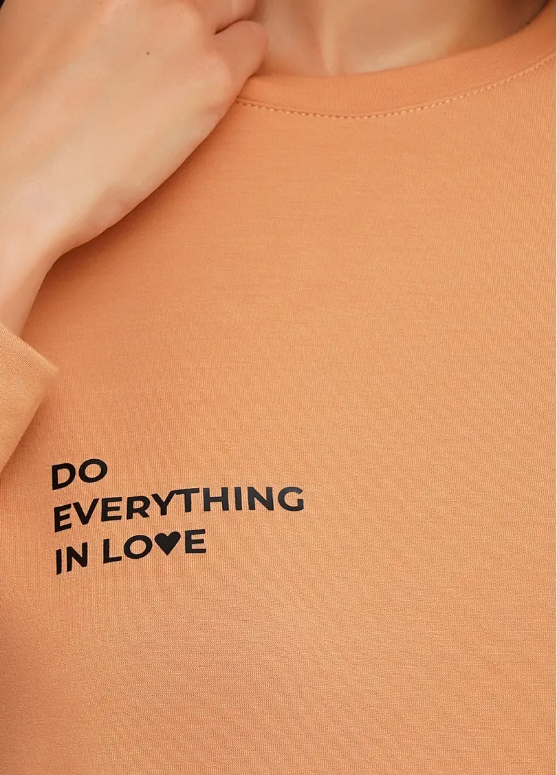 Жіночий спортивний світшот SWEATSHIRT SPORT 4408/010 (карамельний)