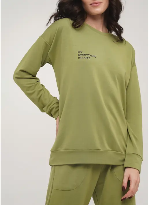 Жіночий спортивний світшот SWEATSHIRT SPORT 4408/010 (хакі)