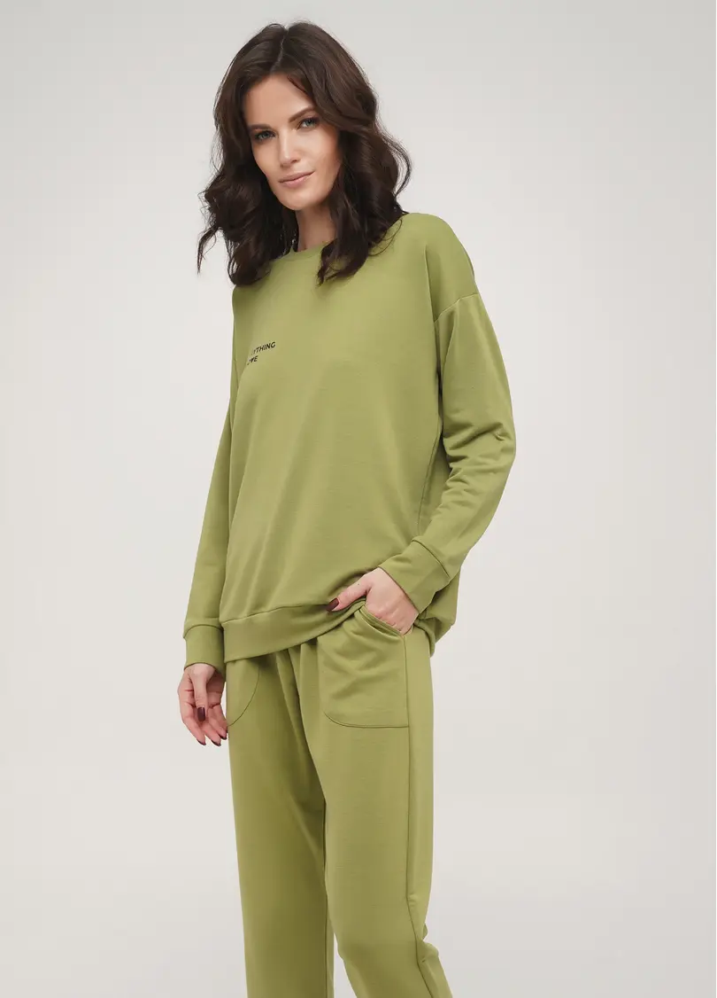 Жіночий спортивний світшот SWEATSHIRT SPORT 4408/010 (хакі)