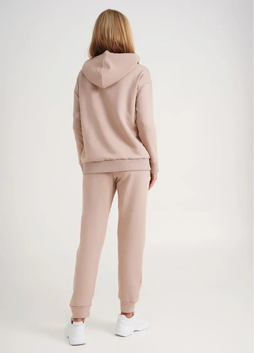 Базове худі з щільної бавовни SWEATSHIRT SPORT 4409/160 mokko (бежевий)