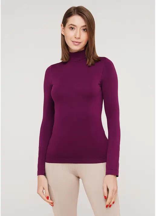 Водолазка з коміром безшовна LUPETTO MANICA LUNGA magenta purple (фіолетовий)