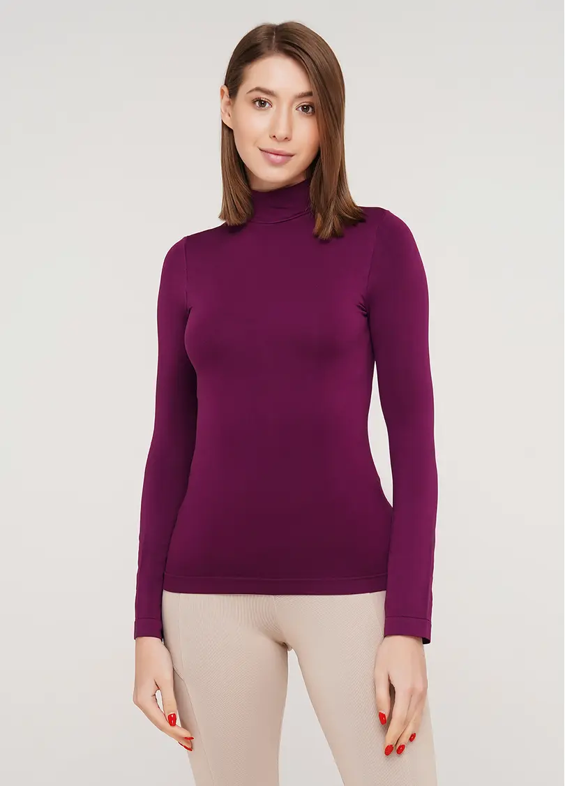 Водолазка з коміром безшовна LUPETTO MANICA LUNGA magenta purple (фіолетовий)