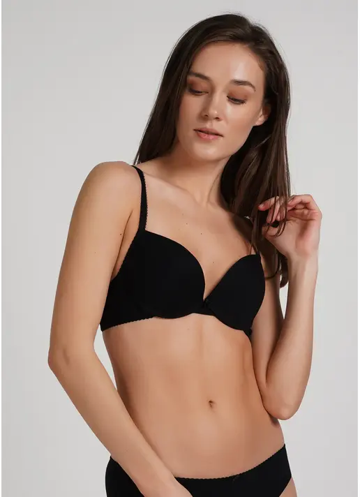 Бюстгальтер з бавовни Basic cotton 1106/60 black (чорний) Бюстгальтер з бавовни Basic cotton 1106/60 black (чорний)