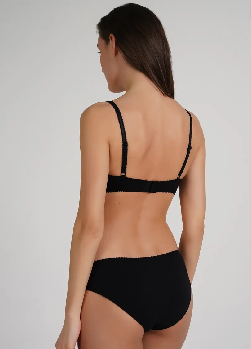 Бюстгальтер з бавовни Basic cotton 1106/60 black (чорний)