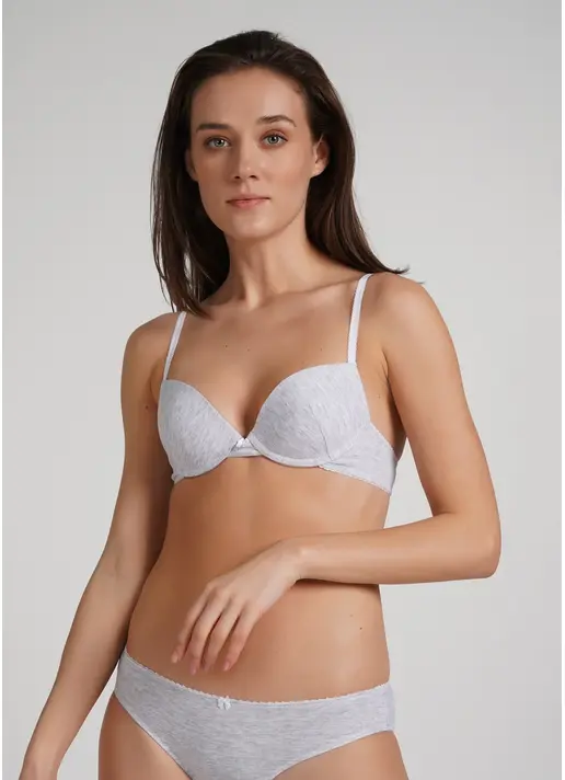 Бюстгальтер з бавовни Basic cotton 1106/60 grey melange (сірий) Бюстгальтер з бавовни Basic cotton 1106/60 grey melange (сірий)