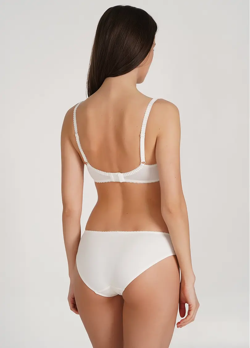 Бюстгальтер Push-up бавовняний з сітчатою вставкою Basic cotton 1106/62 ivory (білий)