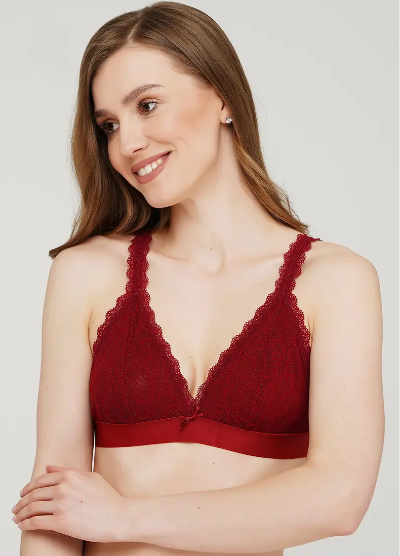 Бюстгальтер бралетт з трикутною чашкою Carmelita 1601/31 (бордовий)