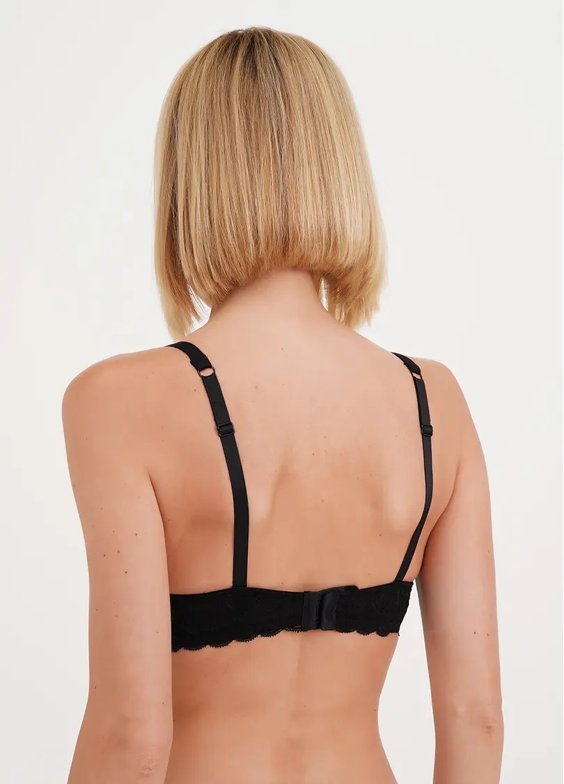 Бюстгальтер мереживний з кісточками Cloe 1614/31 black (чорний)