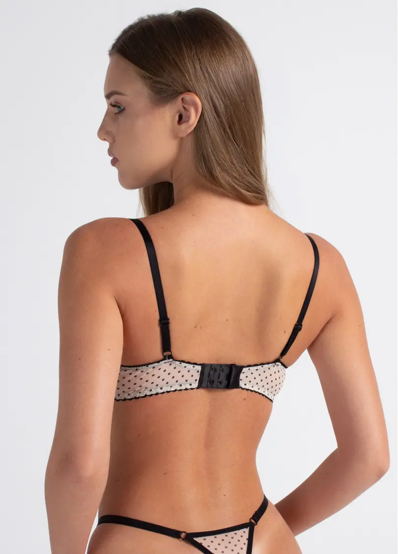 Бюстгальтер в горох Glam 1001/40 beige dots (бежевий)