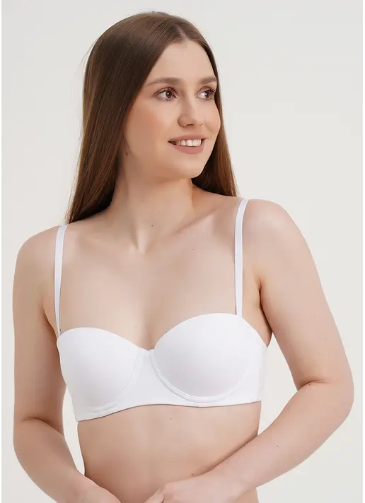Бюстгальтер балконет з push-up L1512A0 (білий)