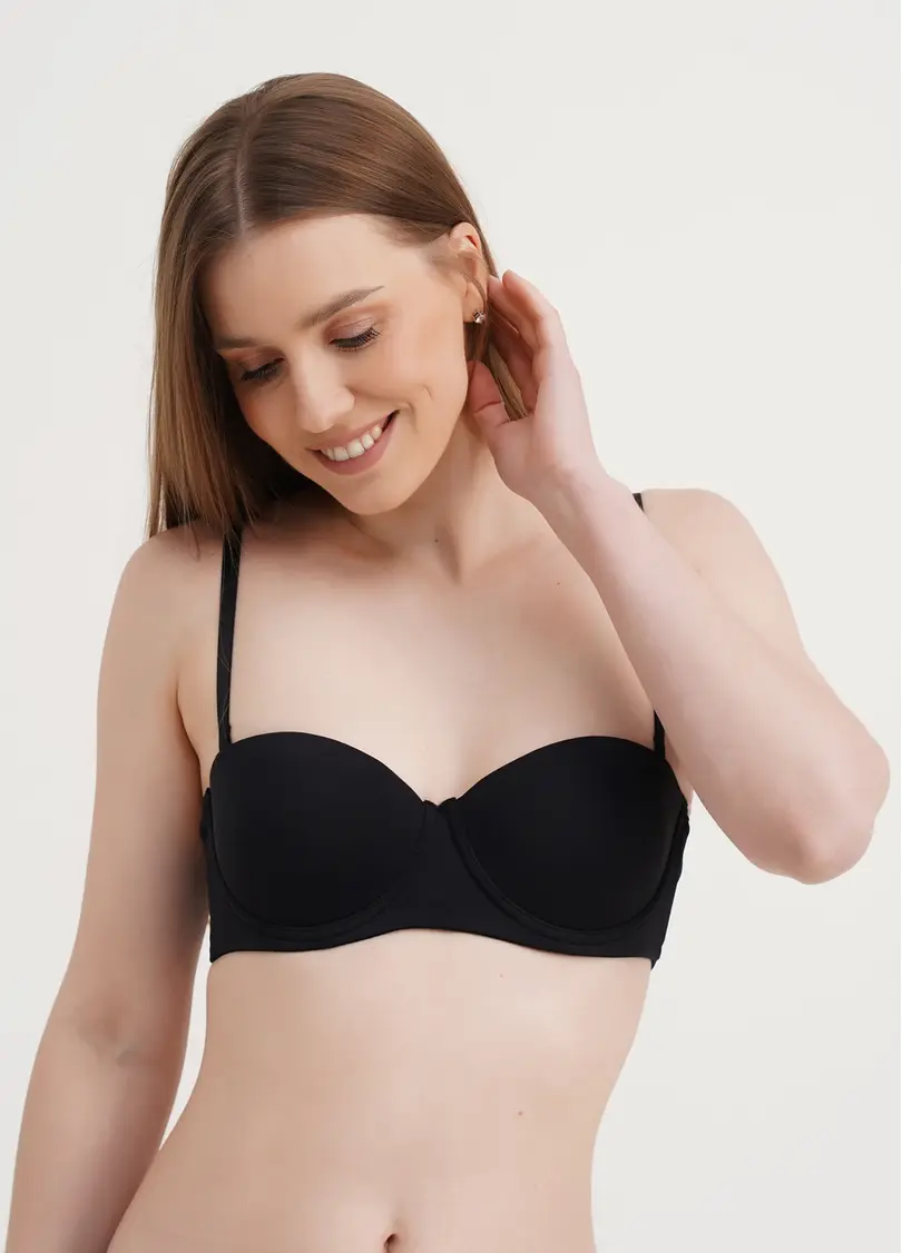 Бюстгальтер балконет з push-up L1512A0 (чорний)