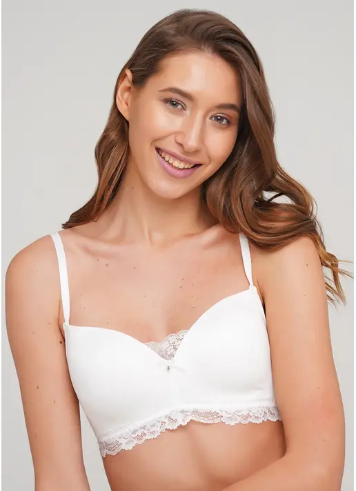Бюстгальтер без каркасу з напівм'якою чашкою Olivia 1542/21 (білий) Бюстгальтер без каркасу з напівм'якою чашкою Olivia 1542/21 (білий)