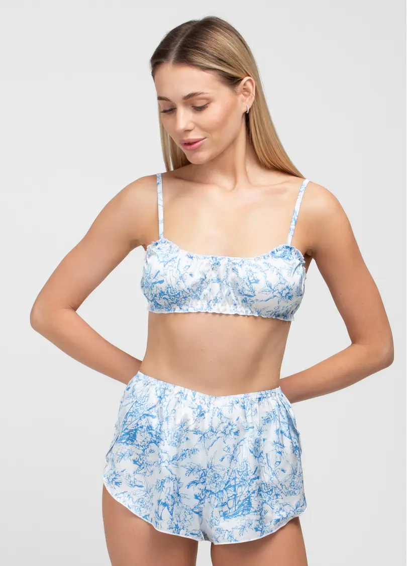 Шовковий бралет TOILE SILK 1618/100 (блакитний)