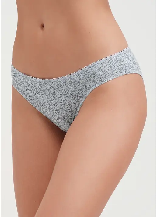 Трусики сліпи з бавовни Alanya 2314/60 print light gray (сірий)