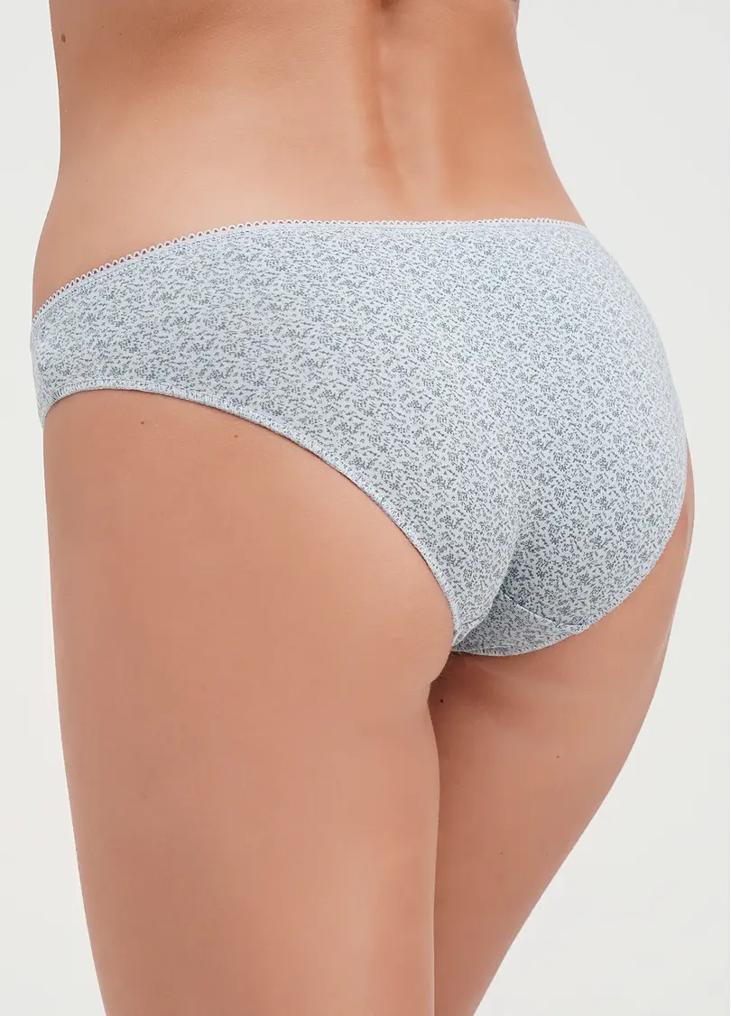 Трусики сліпи з бавовни Alanya 2314/60 print light gray (сірий)