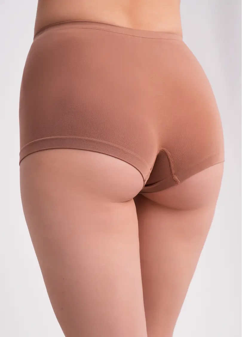 Безшовні труси шортики BOXER BRIEFS COLOR mokko (коричневий)
