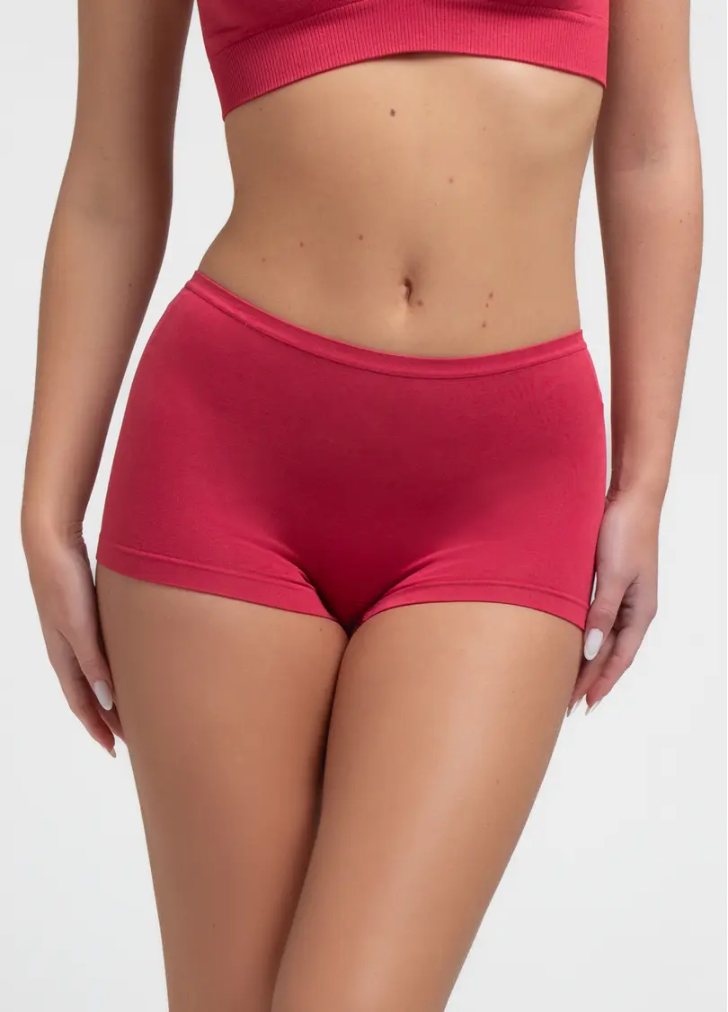 Безшовні труси шортики BOXER BRIEFS COLOR winterberry (червоний)