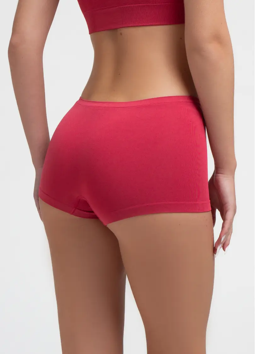 Безшовні труси шортики BOXER BRIEFS COLOR winterberry (червоний)