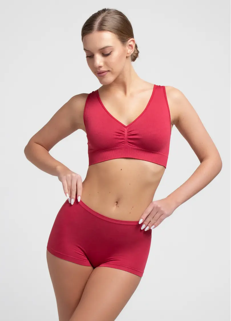 Безшовні труси шортики BOXER BRIEFS COLOR winterberry (червоний)