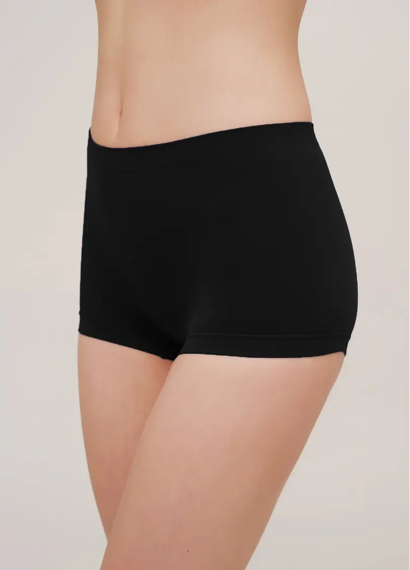 Трусы-шортики бесшовные BOXER BRIEFS black (черный)