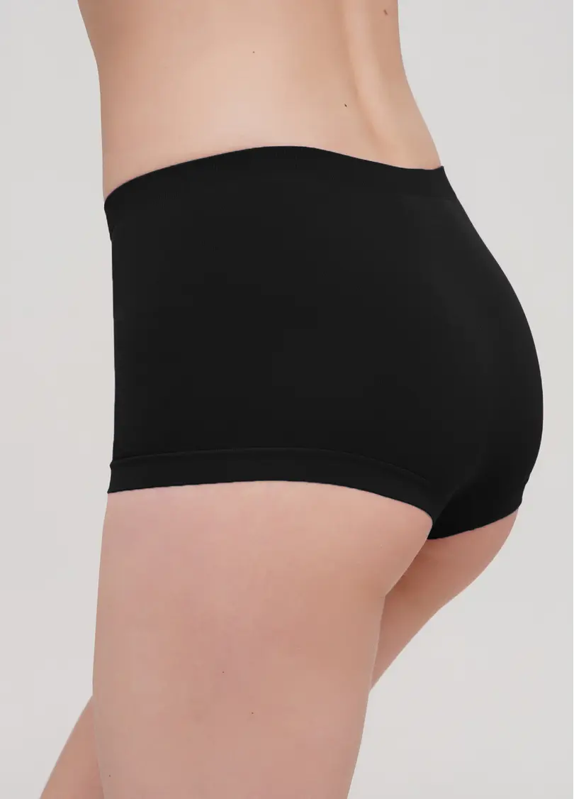 Трусы-шортики бесшовные BOXER BRIEFS black (черный)