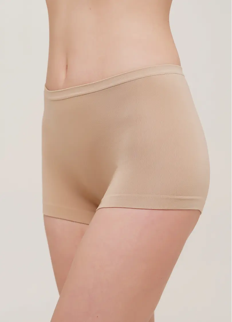 Безшовні шортики трусики BOXER naturale (бежевий)