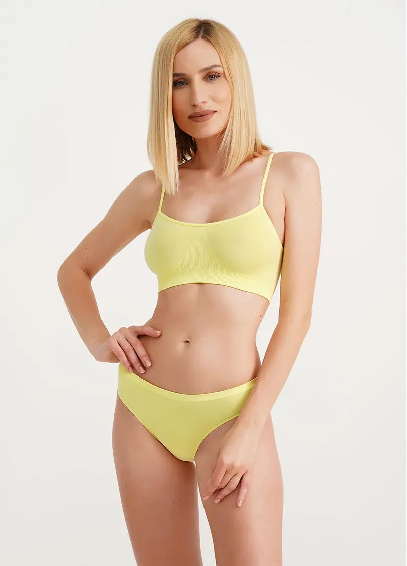 Безшовні труси бразиліана BRASILIAN BRIEFS COLOR charlock (жовтий)