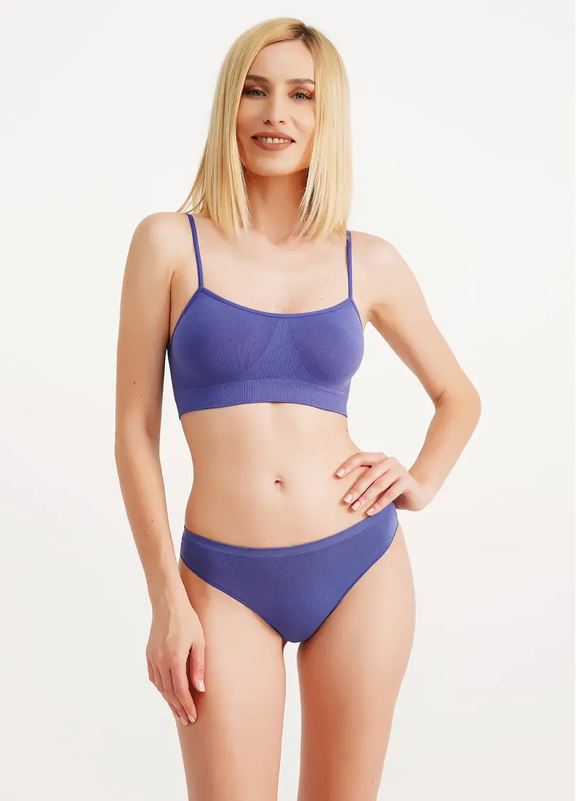 Безшовні труси бразиліана BRASILIAN BRIEFS COLOR marlin (синій)