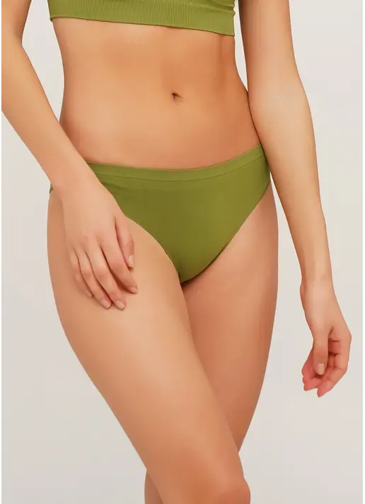 Безшовні труси бразиліана BRASILIAN BRIEFS COLOR olive branch (зелений)