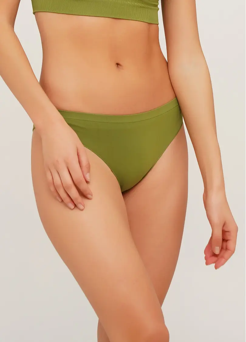 Безшовні труси бразиліана BRASILIAN BRIEFS COLOR olive branch (зелений)