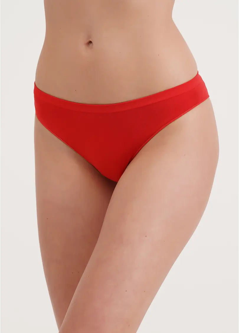 Безшовні труси бразиліана BRASILIAN BRIEFS COLOR poinciana (червоний)
