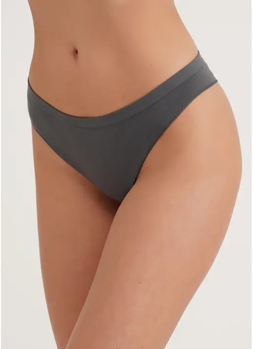Безшовні труси бразиліана BRASILIAN BRIEFS COLOR poppy seed (сірий)