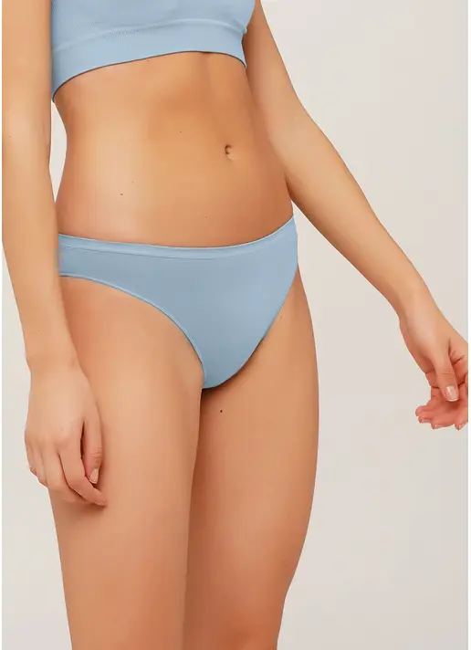 Бесшовные трусы бразилиана BRASILIAN BRIEFS COLOR spun sugar (голубой)