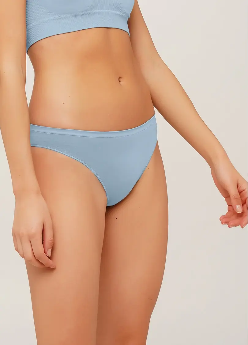 Безшовні труси бразиліана BRASILIAN BRIEFS COLOR spun sugar (блакитний)