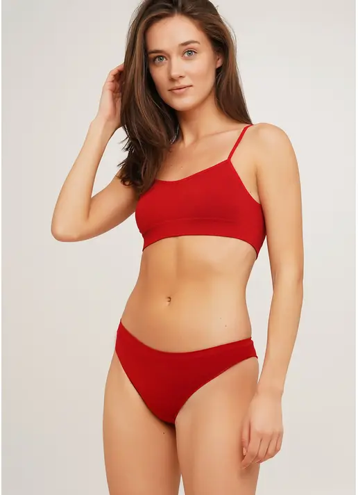 Безшовні труси бразиліана BRASILIAN BRIEFS COLOR winery (червоний)