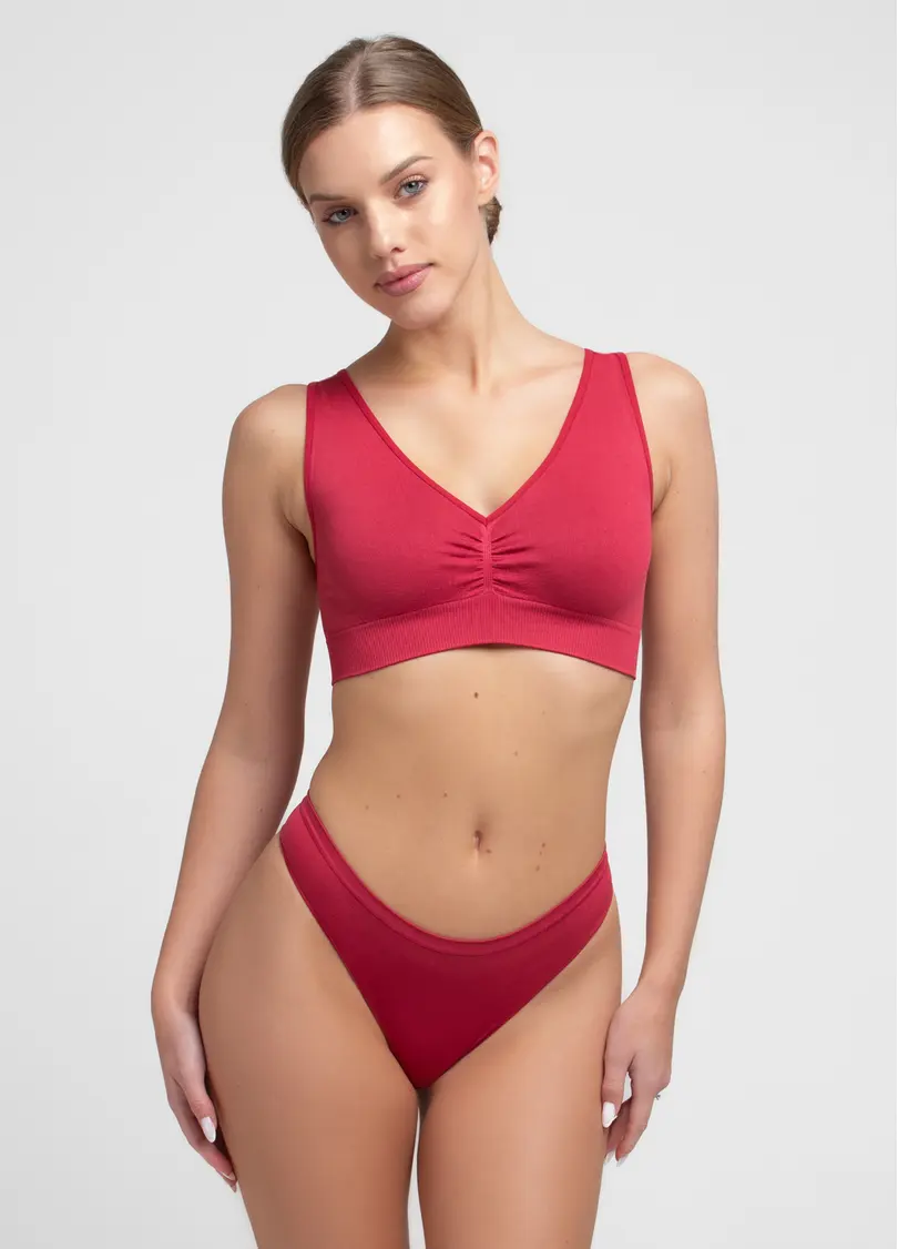Безшовні труси бразиліана BRASILIAN BRIEFS COLOR winterberry (червоний)
