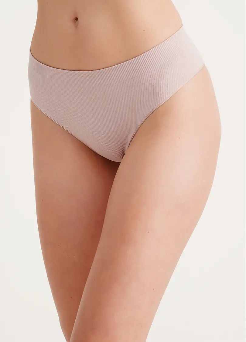 Трусики бразиліана в рубчик BRASILIAN BRIEFS RIB burnished lilac (рожевий)