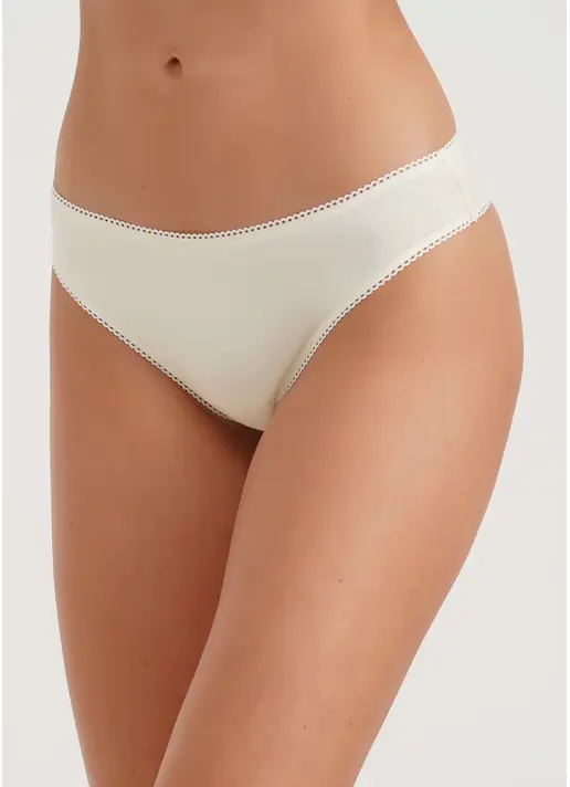 Трусики стрінги з бавовни Basic 2102/60 milk (білий)