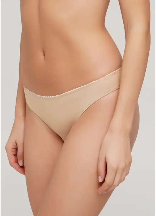 Трусики бразиліана базові з бавовни Basic cotton 2206/60 beige (бежевий)