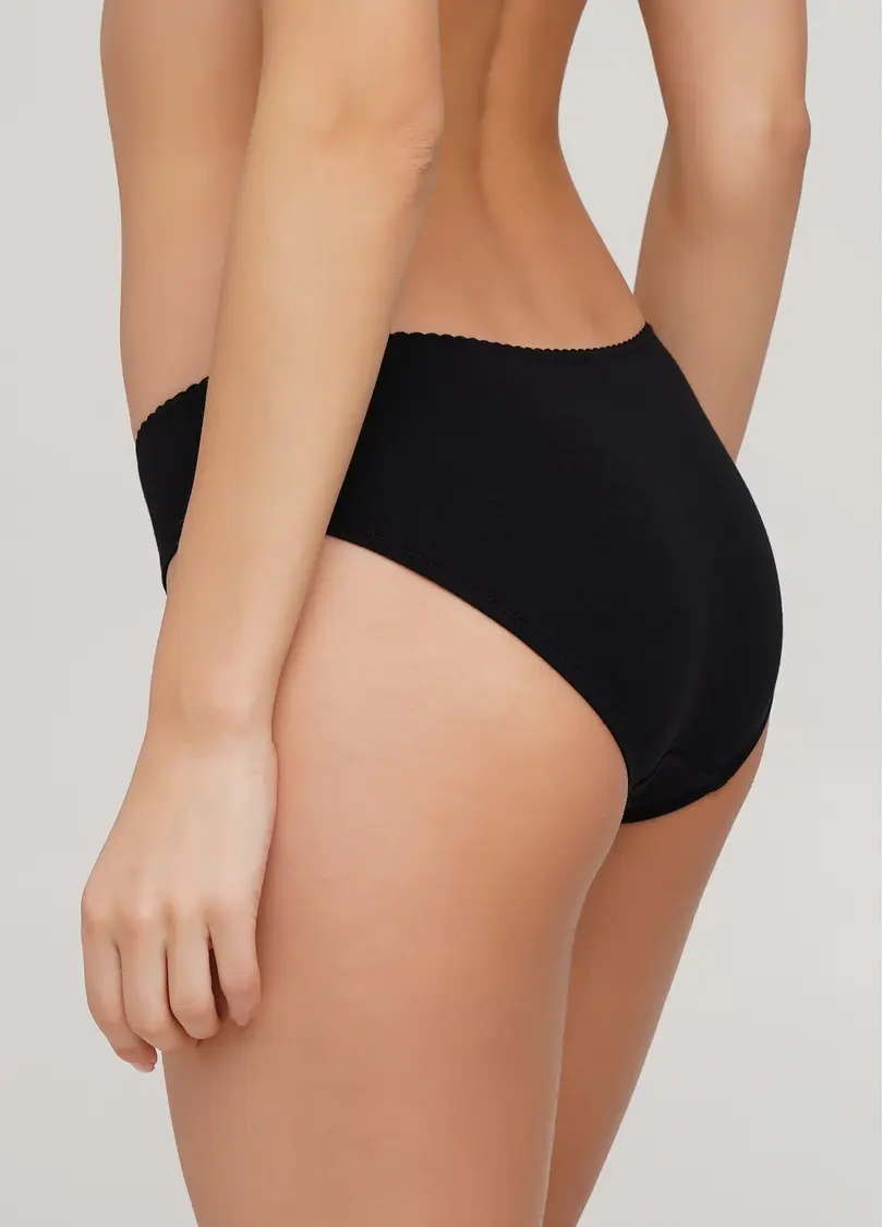 Класичні трусики сліпи Basic cotton 2301/60 black (чорний)